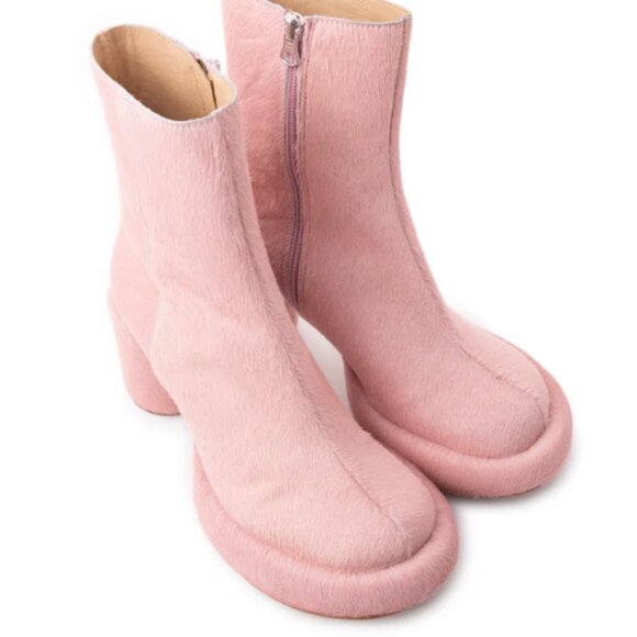 L'Intervalle Weston Rose Pony Chunky Round Toe 70s Style Boots 38 - Picture 1 of 3